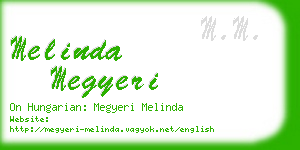 melinda megyeri business card